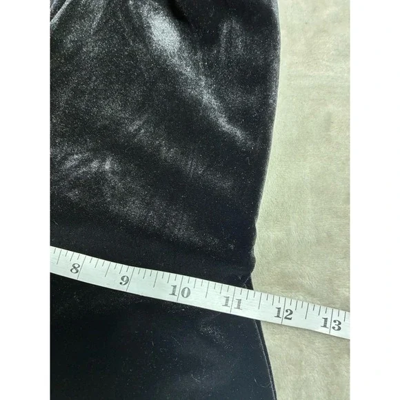 Good American Jumpsuit Size 1 Small Black Strapless Velvet V Neck - Picture 13 of 14